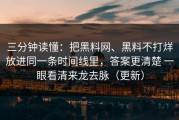 三分钟读懂：把黑料网、黑料不打烊放进同一条时间线里，答案更清楚 一眼看清来龙去脉（更新）