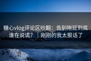 糖心vlog评论区吵翻：告别拖延到底谁在说谎？｜刚刚的我太狠话了