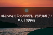 糖心vlog这段心动瞬间，我反复看了30天｜别学我