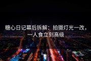 糖心日记幕后拆解：拍摄灯光一改，一人食立刻高级