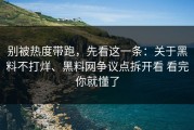别被热度带跑，先看这一条：关于黑料不打烊、黑料网争议点拆开看 看完你就懂了