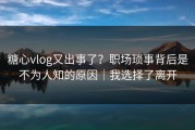 糖心vlog又出事了？职场琐事背后是不为人知的原因｜我选择了离开
