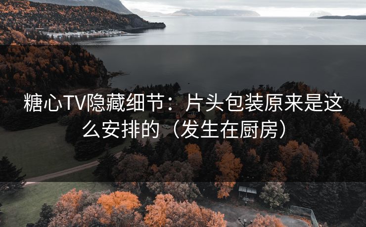 糖心TV隐藏细节：片头包装原来是这么安排的（发生在厨房）
