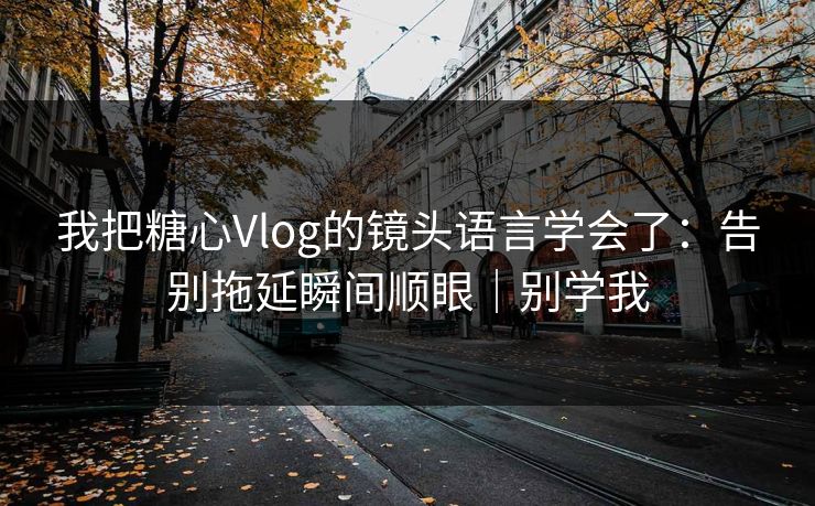 我把糖心Vlog的镜头语言学会了：告别拖延瞬间顺眼｜别学我