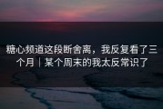 糖心频道这段断舍离，我反复看了三个月｜某个周末的我太反常识了
